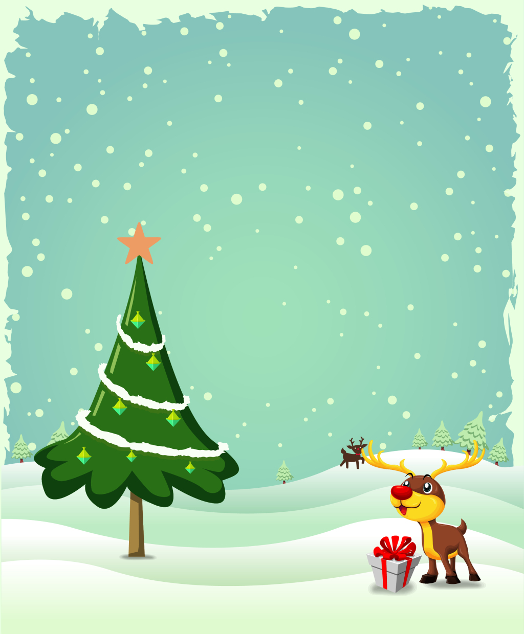 1024x1240 Vector Cartoon Hand Drawn Christmas Background Vector Free