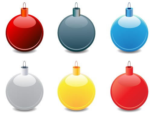 500x375 Christmas Balls Vector Graphic