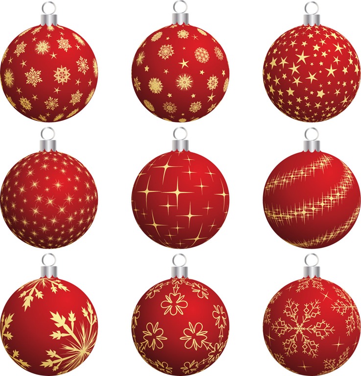 737x768 Christmas Balls Vector Set Free Vector Graphics All Free Web