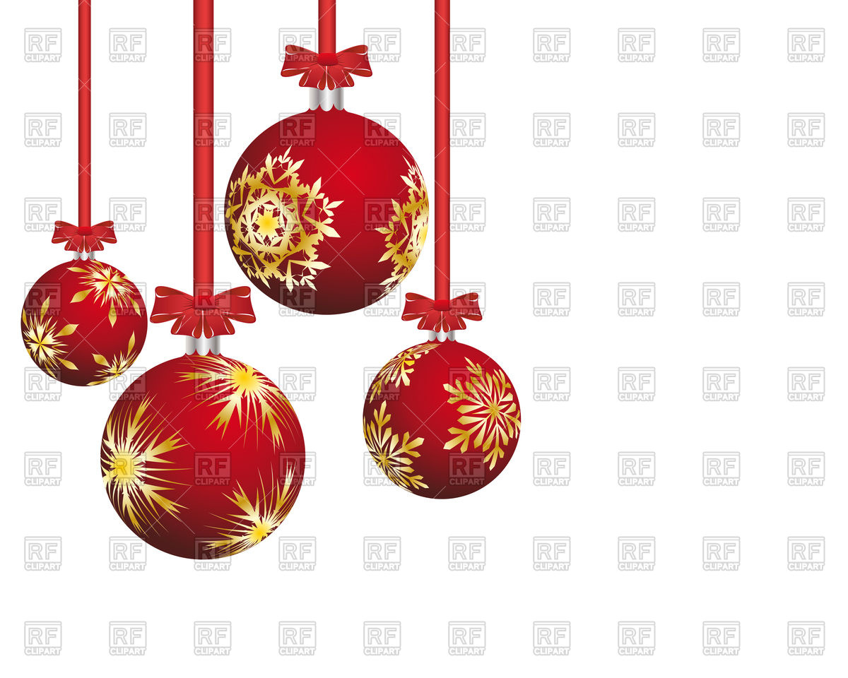 1200x960 Red Christmas Balls With Snowflakes Vector Image Vector Artwork