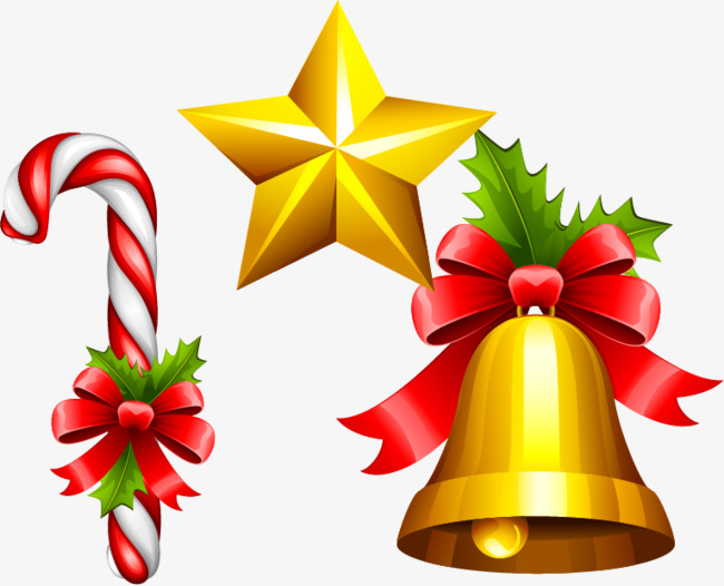 650x526 Star Christmas Bells Vector Material Png, Star Vector, Christmas