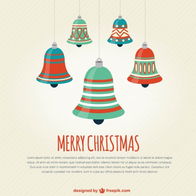 626x626 Vintage Christmas Bells Vector Free Download