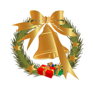 300x300 Xmas Bell Vector Image