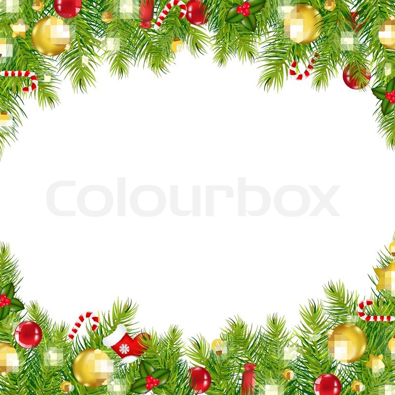 800x800 Christmas Vintage Border Stock Vector Colourbox