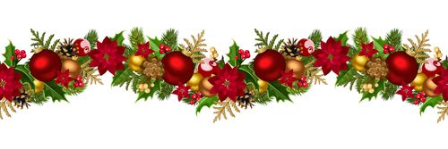 500x167 Christmas Decorative Seamless Borders Vectors 03 Juosta
