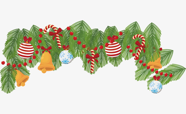 650x400 Golden Bell Christmas Border, Christmas Vector, Border Vector
