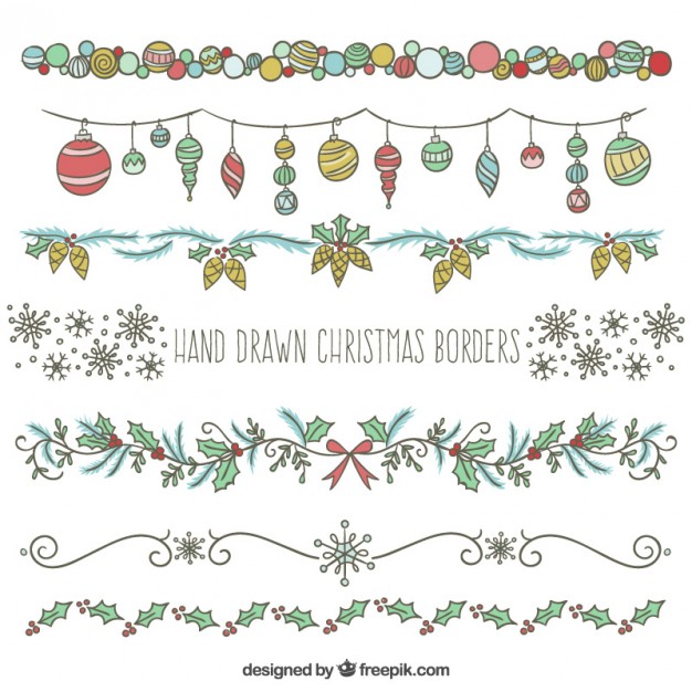 626x626 Hand Drawn Christmas Borders Vector Premium Download