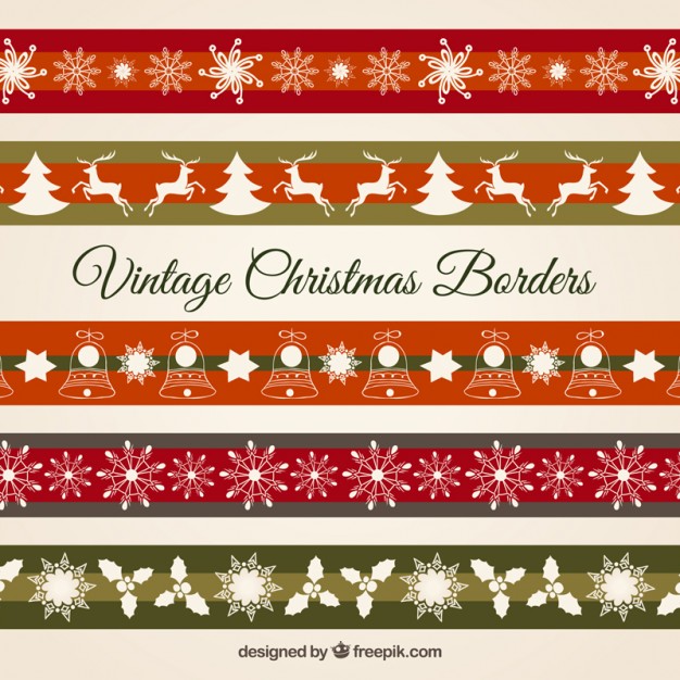 626x626 Vintage Christmas Borders Vector Free Download