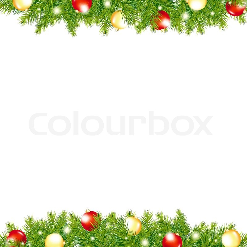 800x800 Xmas And Happy New Year Border, Vector Illustration Stock Vector