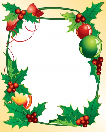 343x425 Free Vector Christmas Border Clip Art Free Vector For Free