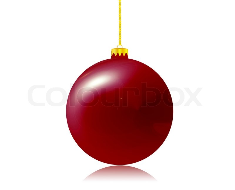 800x647 Red Christmas Ball, Xmas, Hanging, Link Stock Vector Colourbox