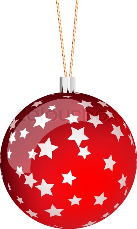 479x800 Red Christmas Ball With Stars Stock Vector Colourbox