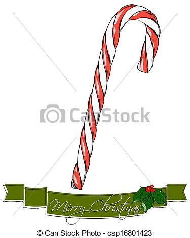 375x470 Christmas Candy. Vector Illustration Eps8.