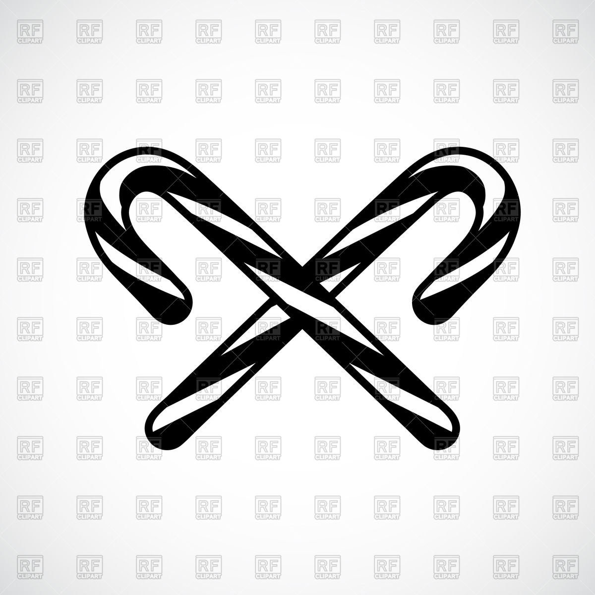 1200x1200 Icon With Crossed Christmas Candy Canes Vector Image Vector