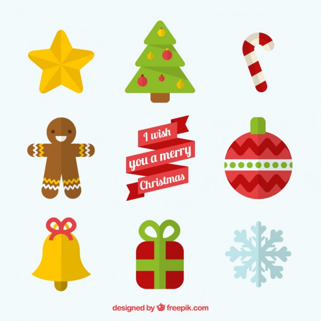 626x626 Flat Christmas Decoration Vector Premium Download