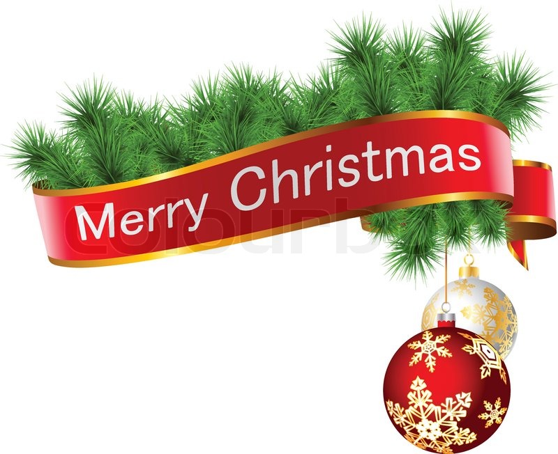 800x652 Illustration Of Christmas Decorations With Ribbon And Toys