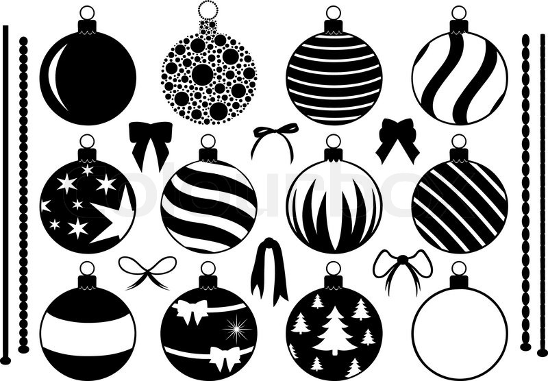 800x556 Set Of Different Christmas Decorations Stock Vector Colourbox