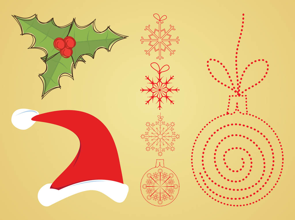 1024x765 Vector Christmas Decorations Vector Art Amp Graphics