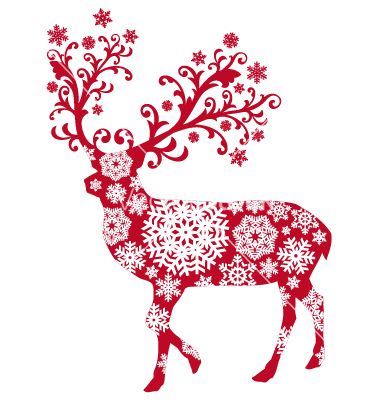 380x400 Christmas Deer Vector Holidays
