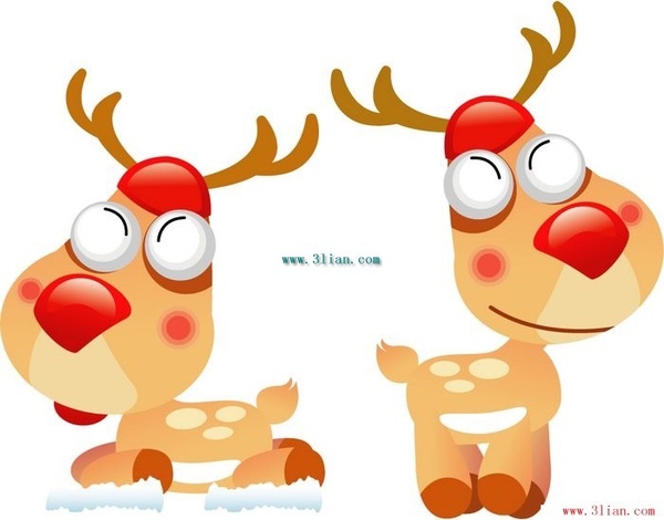 600x470 Christmas Deer Vector Free Vector In Adobe Illustrator Ai ( .ai