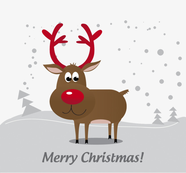 650x607 Christmas Deer Vector Material, Christmas Vector, Deer Vector