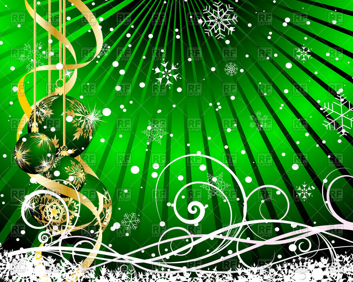 1200x960 Beautiful Green Christmas Card Design Vector Image Vector