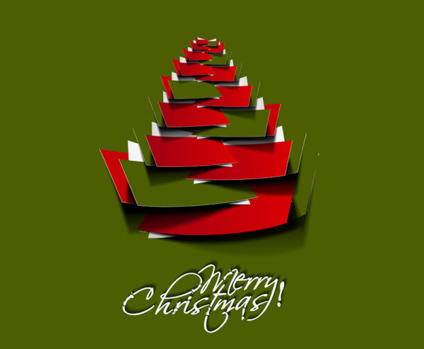 600x493 Paper Cut Christmas Tree Design Vector 19 Free Download