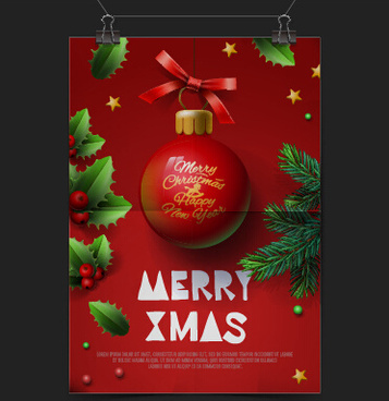 357x368 Christmas Flyer Free Vector Download (8,645 Free Vector) For