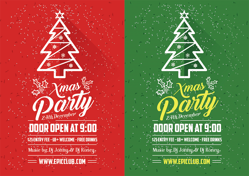 800x565 Christmas Vector Flyers