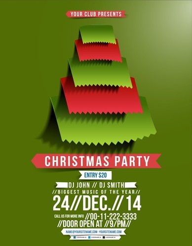389x497 Free Creative Christmas Party Club