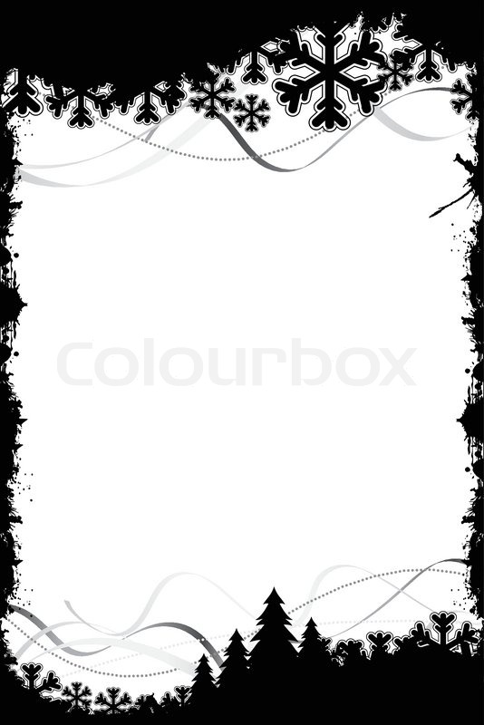 534x800 Black Christmas Frame Stock Vector Colourbox