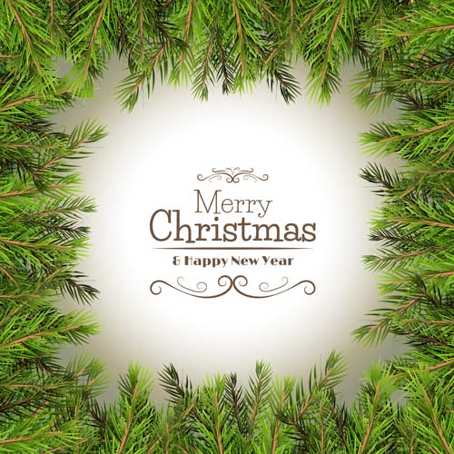 500x500 Christmas Wreath Frame Vector Free Download