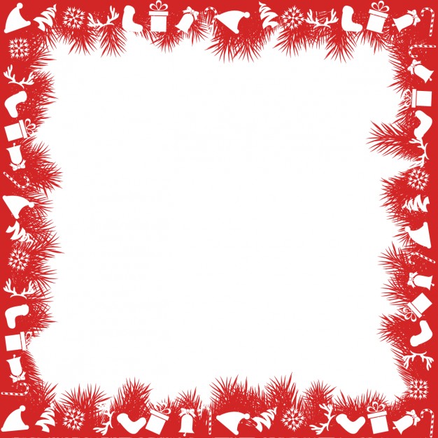 626x626 Red Christmas Frame Vector Free Download