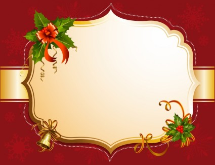 425x325 Red Christmas Frame Vector Design Craft Paper