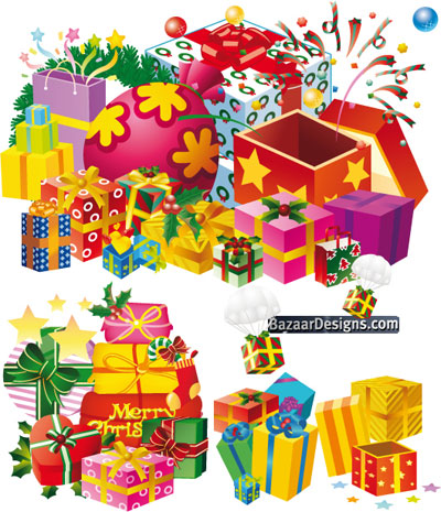 400x465 Christmas Gift Vector Pack Colorful Style Download Free Vector