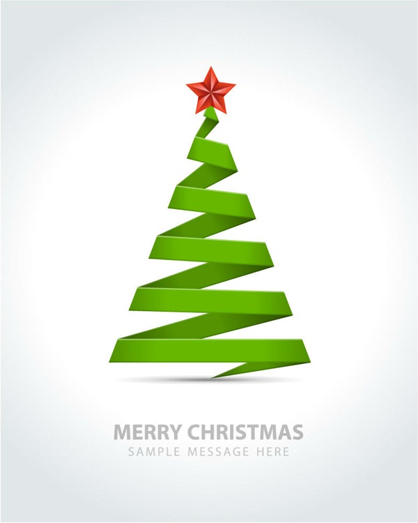 600x750 Simple Ribbon Christmas Tree Vector Graphics My Free Photoshop World