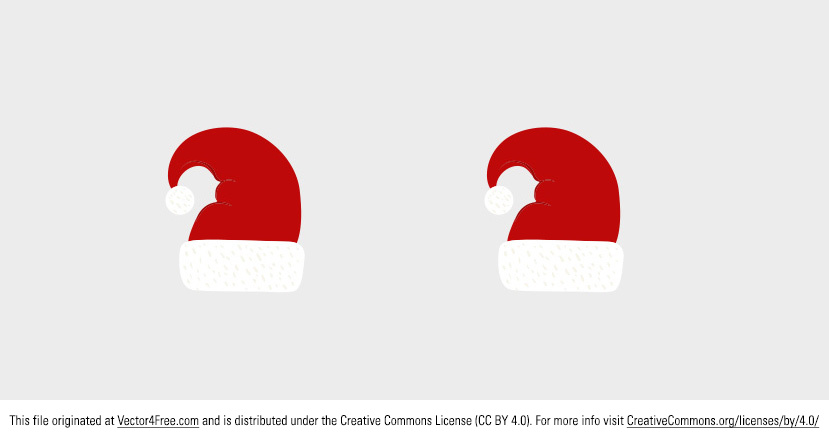 829x440 Free Santa Hat Vector