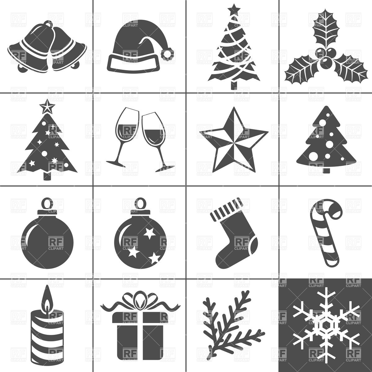 1200x1200 Christmas Icons Vector Image Vector Artwork Of Holiday Frbird