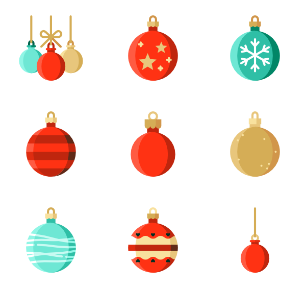 600x564 Christmas Ball Icons