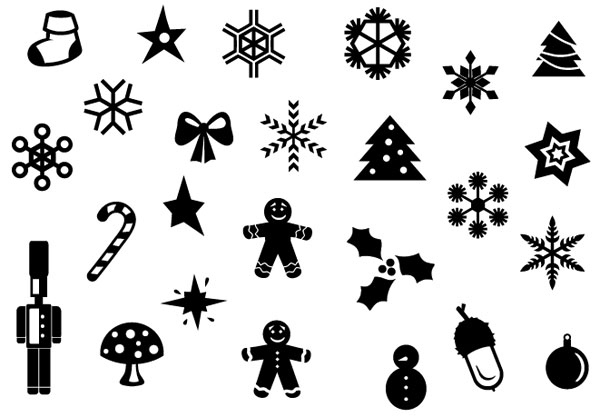 600x417 Christmas Minimal Icon Set