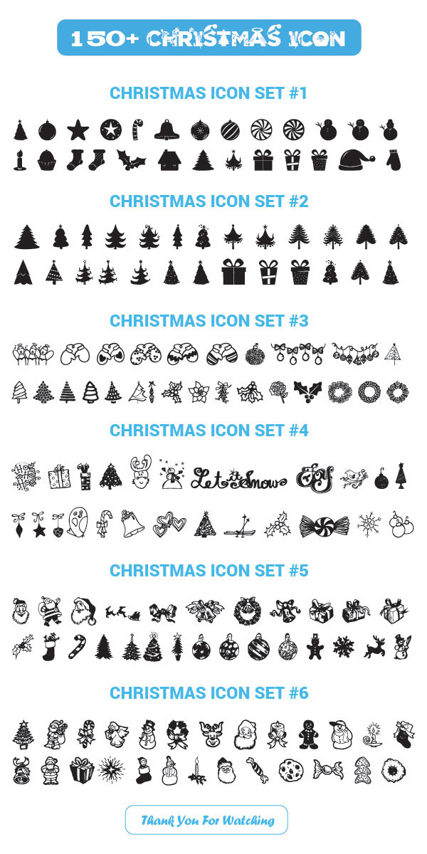600x1200 Free Vector 150 Christmas Icons On Behance