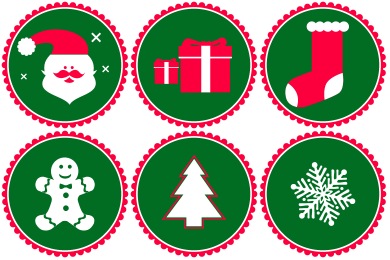 390x260 Vector Christmas Iconset (18 Icons) Designbolts