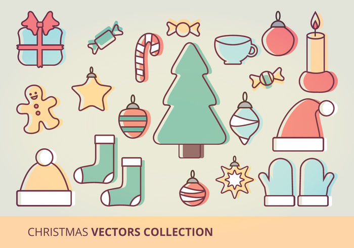 700x490 Christmas Icons Vector Set