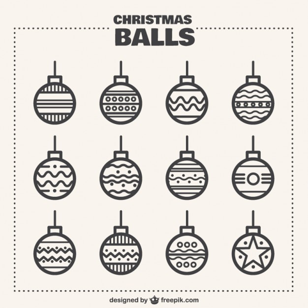 626x626 Christmas Ball Icons Vector Premium Download