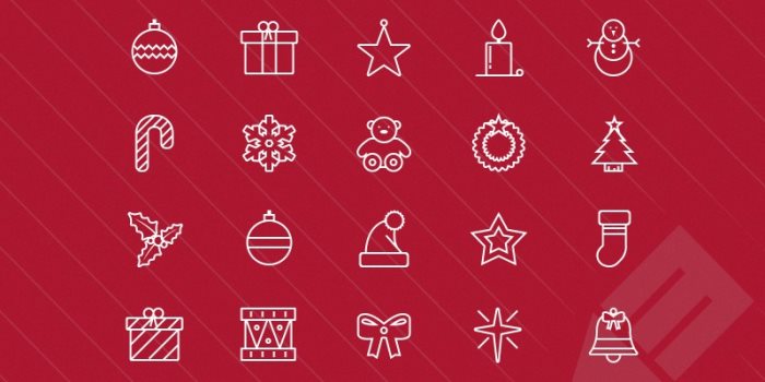 700x350 14 Free Christmas Icon Sets
