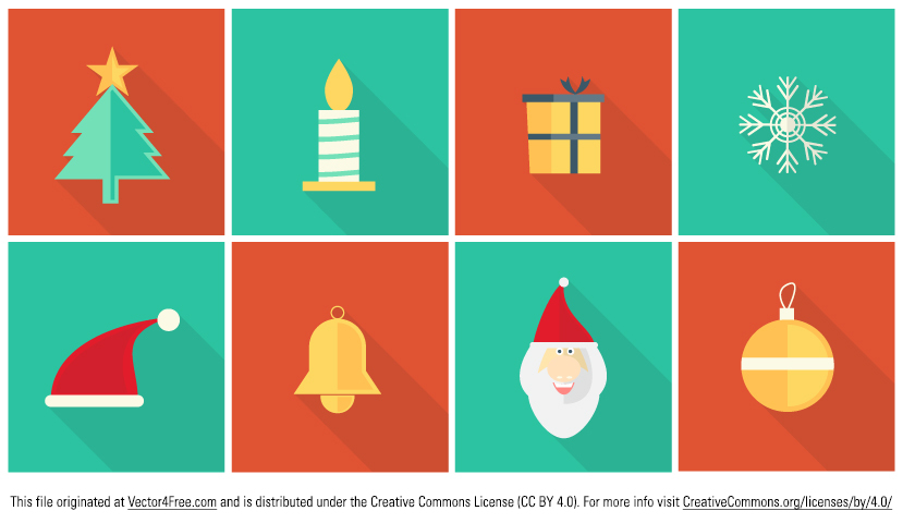 829x480 Free Flat Vector Christmas Ornaments