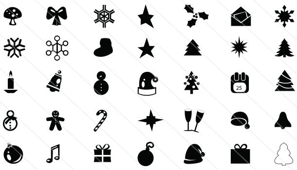 610x350 Christmas Icon Vector Graphics (35) Silhouette Clip Art