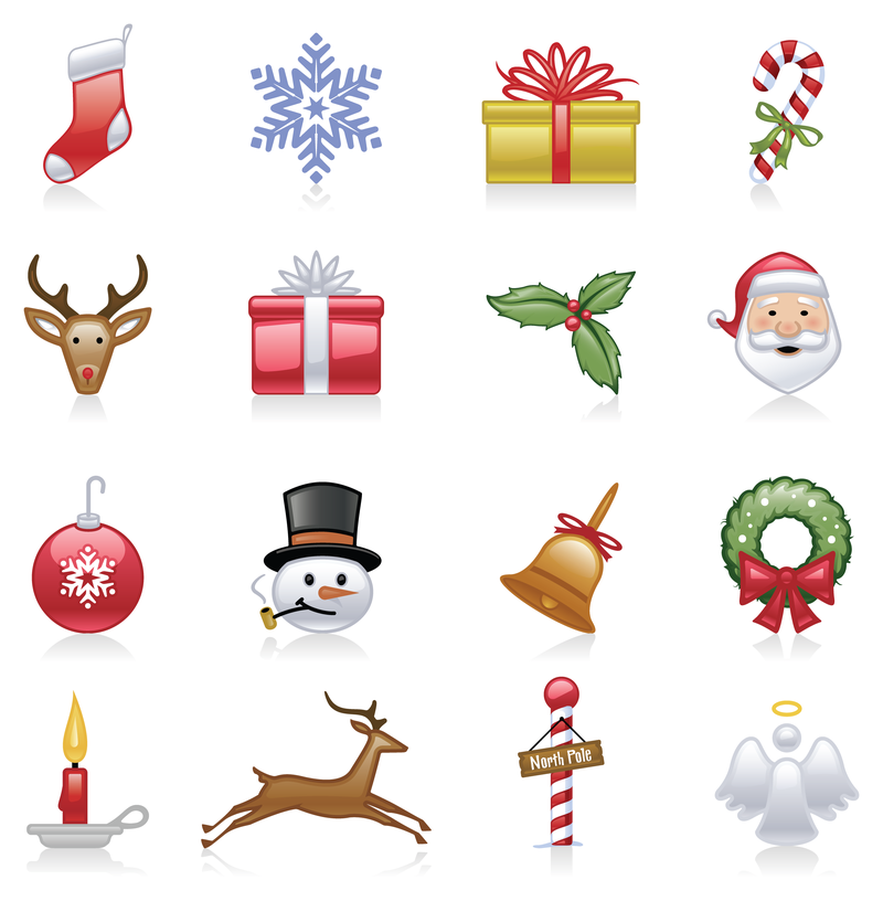 800x816 Christmas Icons Vector Set