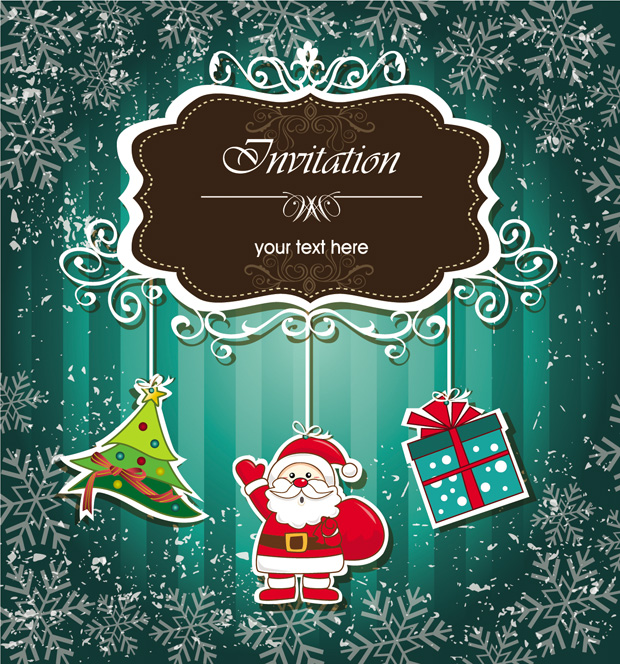 620x664 Free Download Of Christmas Invitations Vector Design Vector