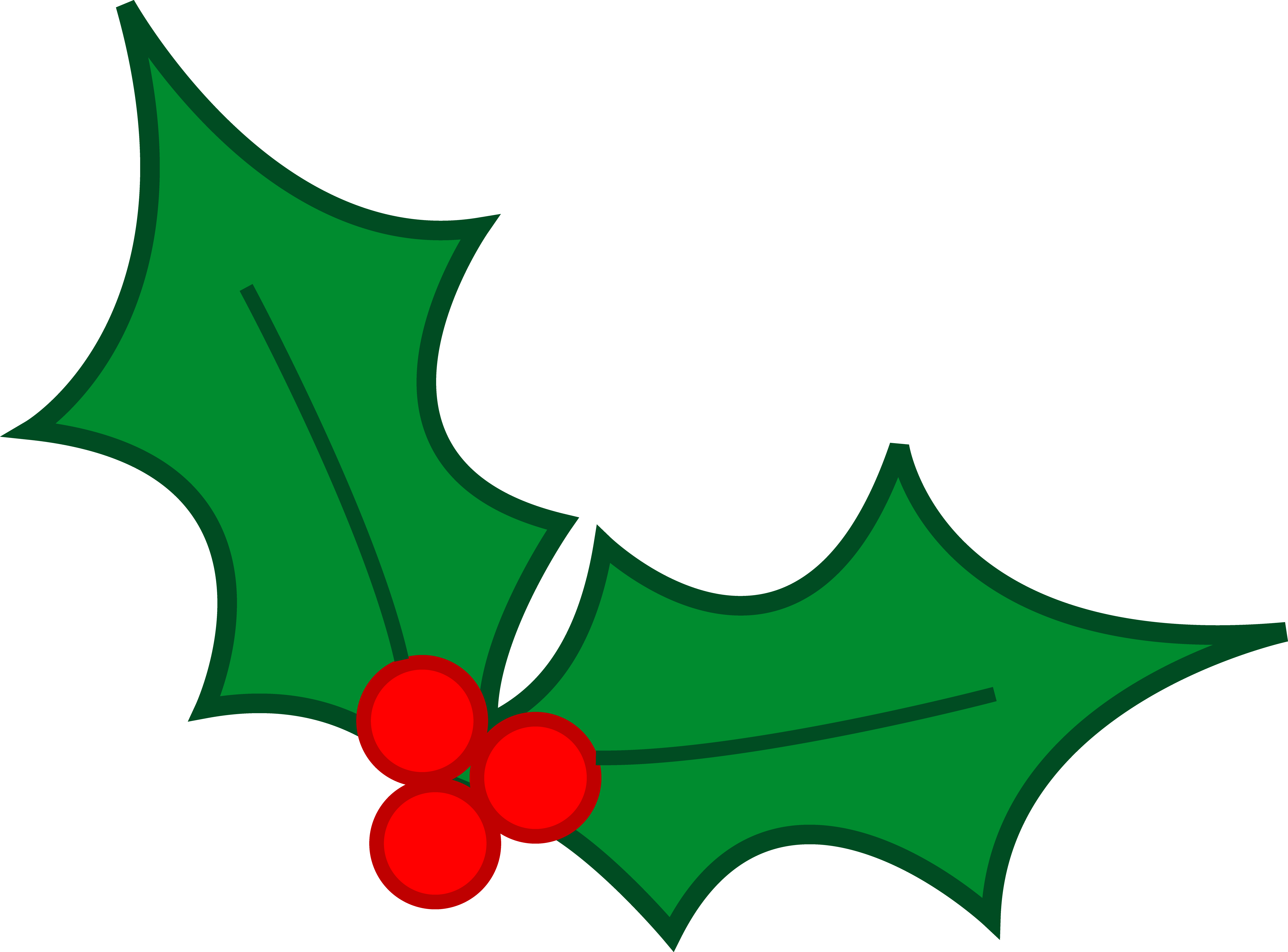 5487x4058 Green Christmas Holly Leaves
